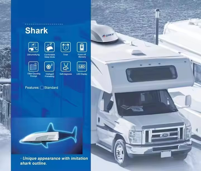 Gree Smart Recreational Vehicle (RV) Air Conditioner for R410A Refrigerant – New Rooftop-Mounted DC Cooling and Heating Air Conditioner Equipped with Core Motor Component Air Cooler